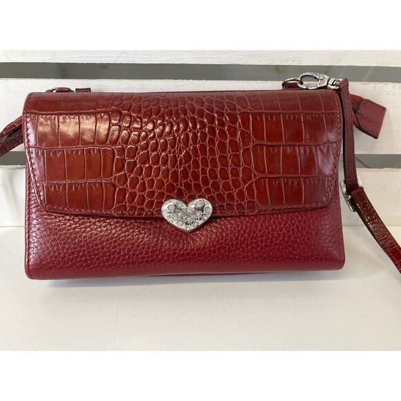 BRIGHTON SMALL PEBBLED LEATHER EMBOSSED ANIMAL CROSSBODY BAG - Picture 2 of 16